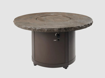 Beacon Round Gas Fire Pit Table – Marbelized Noche