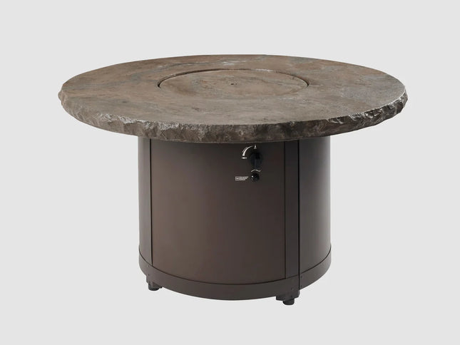 Beacon Round Gas Fire Pit Table – Marbelized Noche