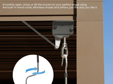 Window blind system with hand crank for easy angle control